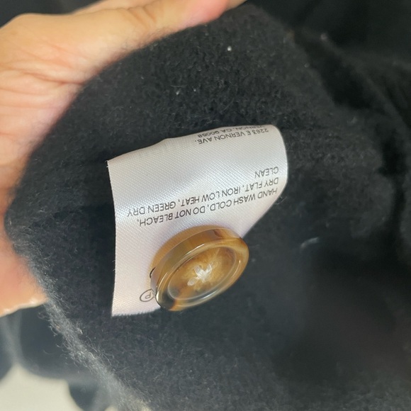 Reformation | Black Cashmere Blend ~ Button-Up Cardigan - Picture 6 of 8